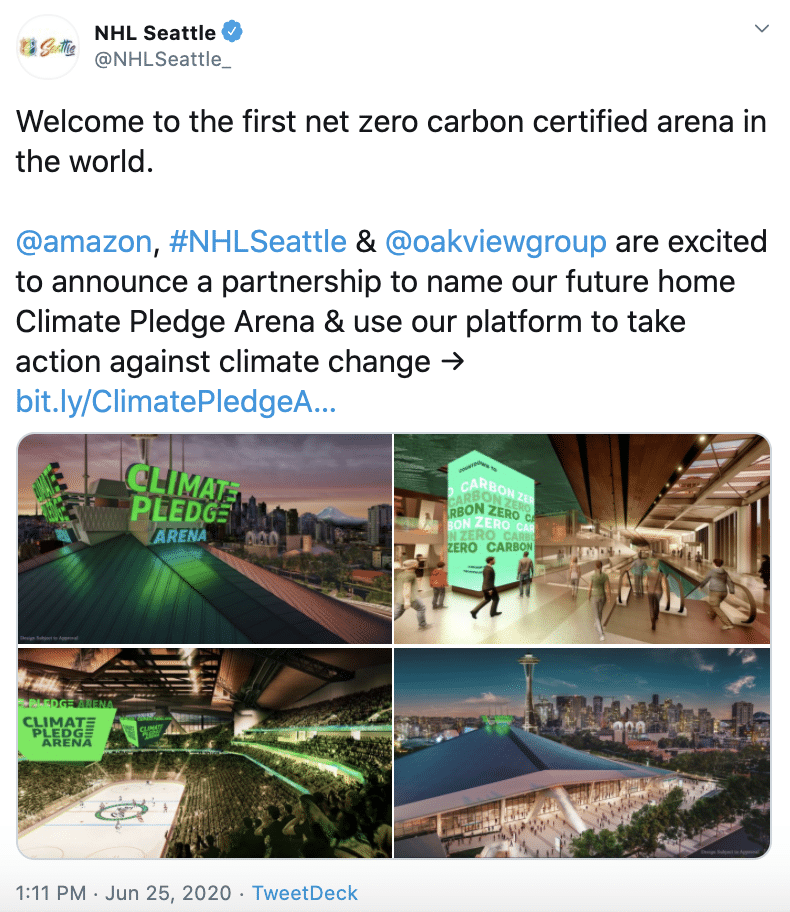 NHL Climate Tweet